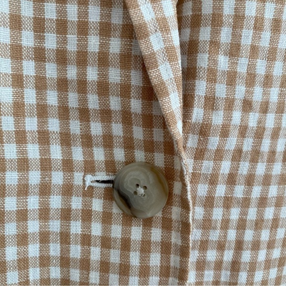 Madewell Linen Dorset Blazer in Gingham Check Plaid size S - Picture 11 of 15
